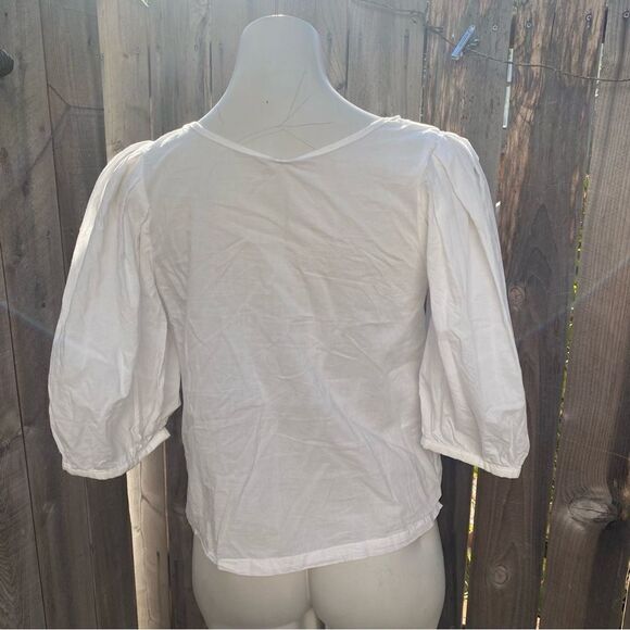 Simple retro white blouse - Picture 5 of 7